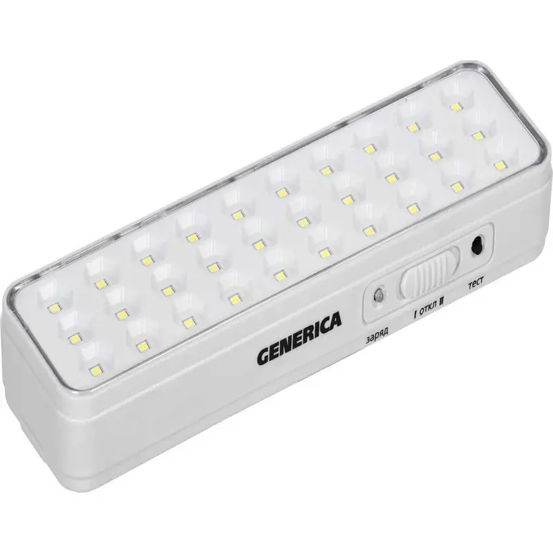 Аварийный LED-светильник, 5 часов, 3 Вт, 30 LED, IP20, Generica