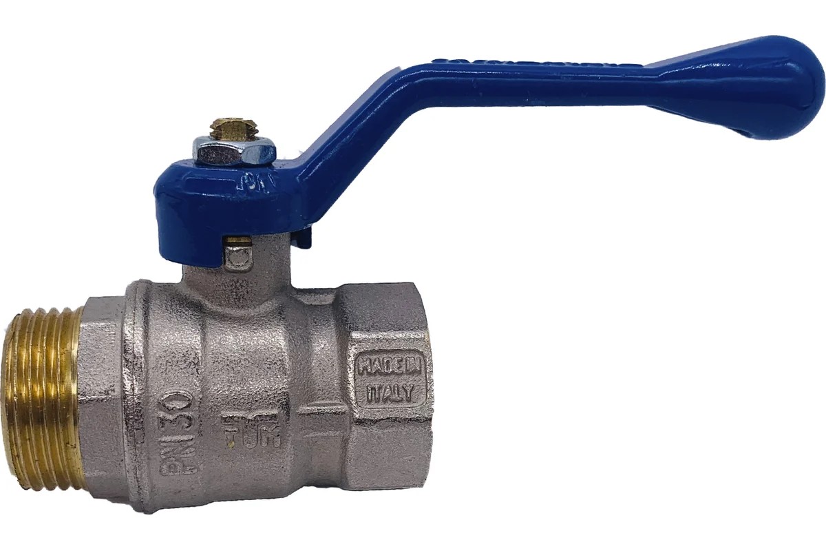 Кран шаровой 3/4 НР-ВР синий 2361B TIEMME