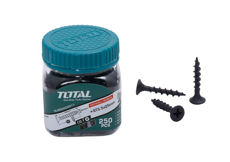 Պտուտակ փայտի,տուփով  250հատ, 3.5 x 25 մմ WJDS3502511 TOTAL