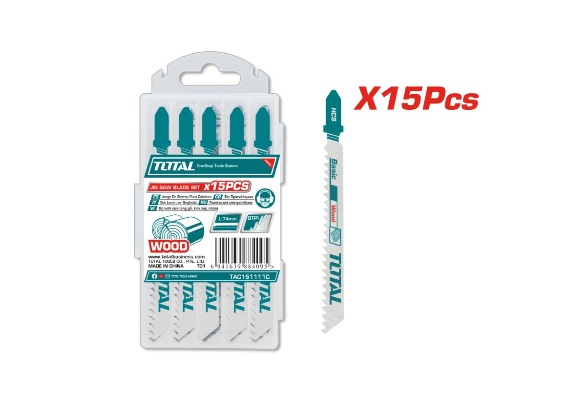 Նրբասղոցի դանակ 15կտոր TOTAL TAC151111C