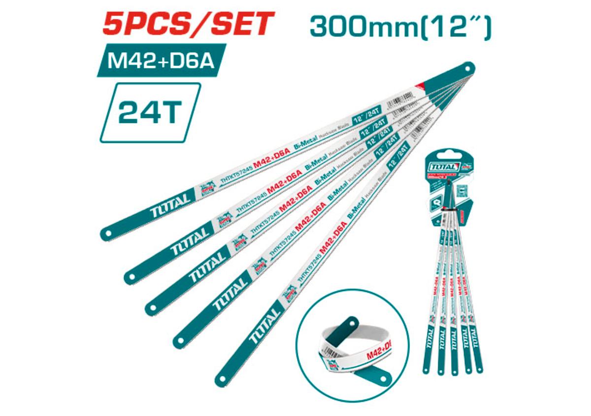 Նրբասղոցի երկմետաղյա սայրերի հավաքածու 5 հատ 300մմ TOTAL THTKT57245