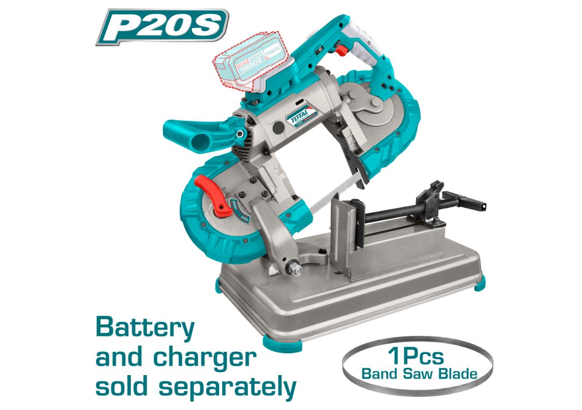 Ժապավենային սղոց մարտկոցային 20Վ 127x127մմ TOTAL TBSLI20127