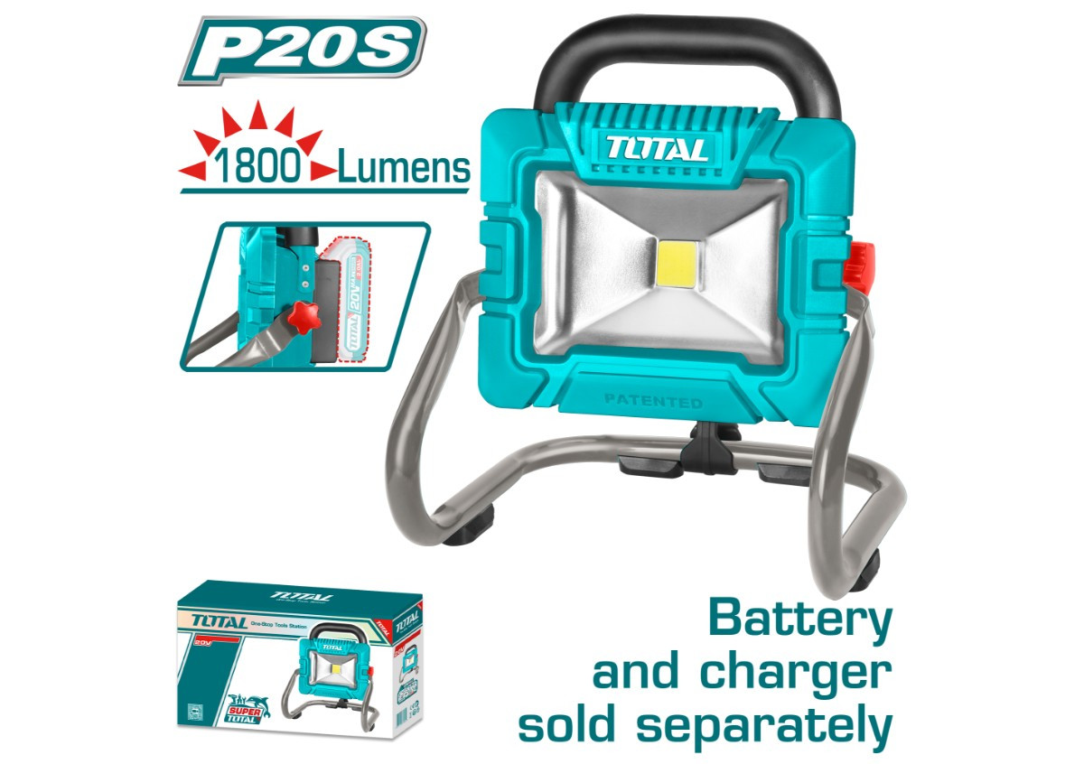 Аккумуляторный Светодиодный фонарь-прожектор 20 ВTOTAL TWLI2025