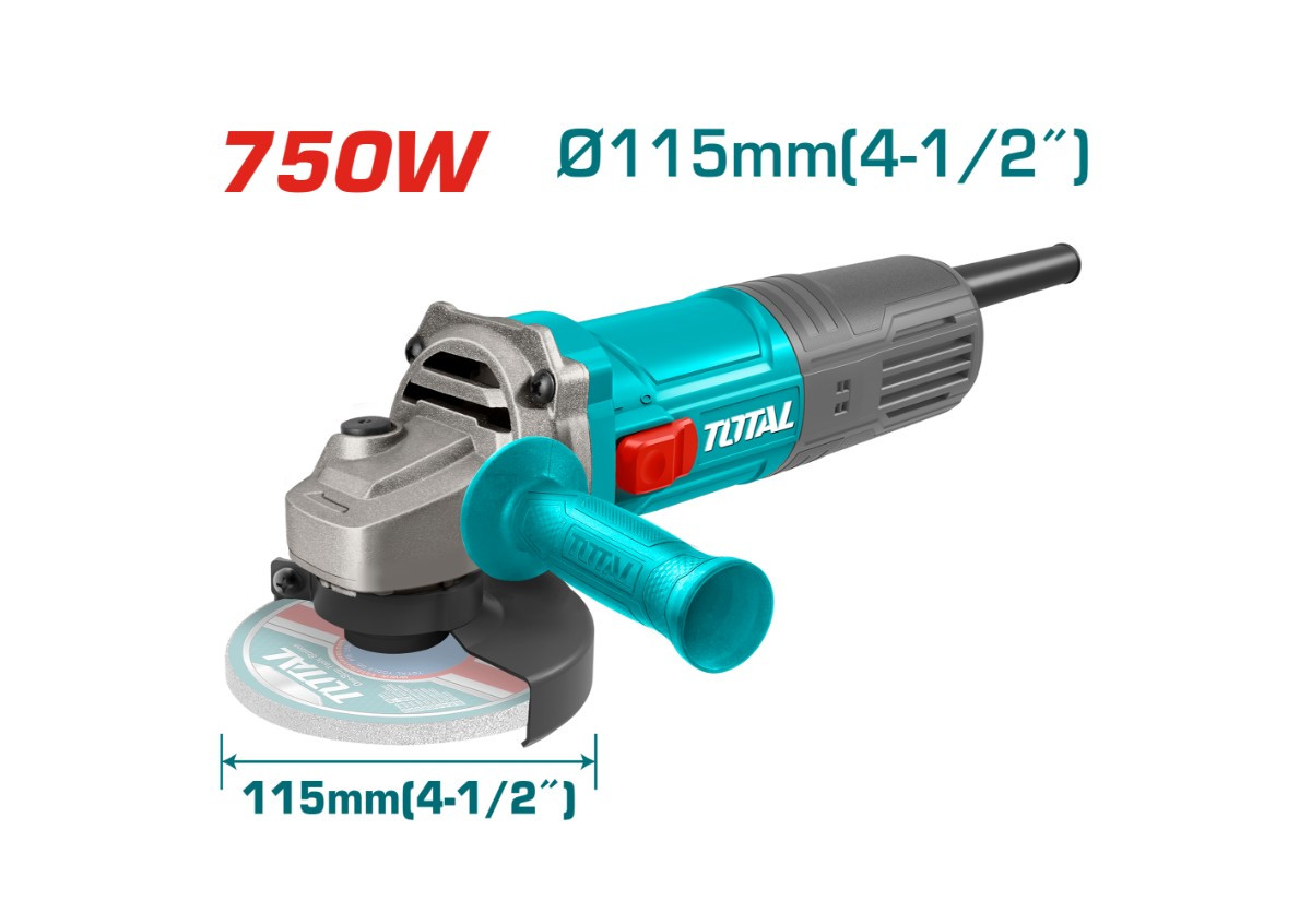 Угловая шлифовальная машина/750В/115мм TOTAL TG10711556