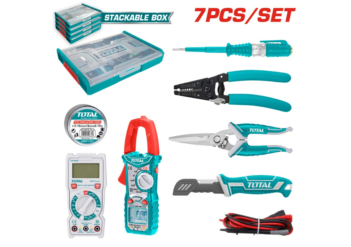 Набор электромонтажных инструментов из 7 предметовTOTAL THKTV02T071
