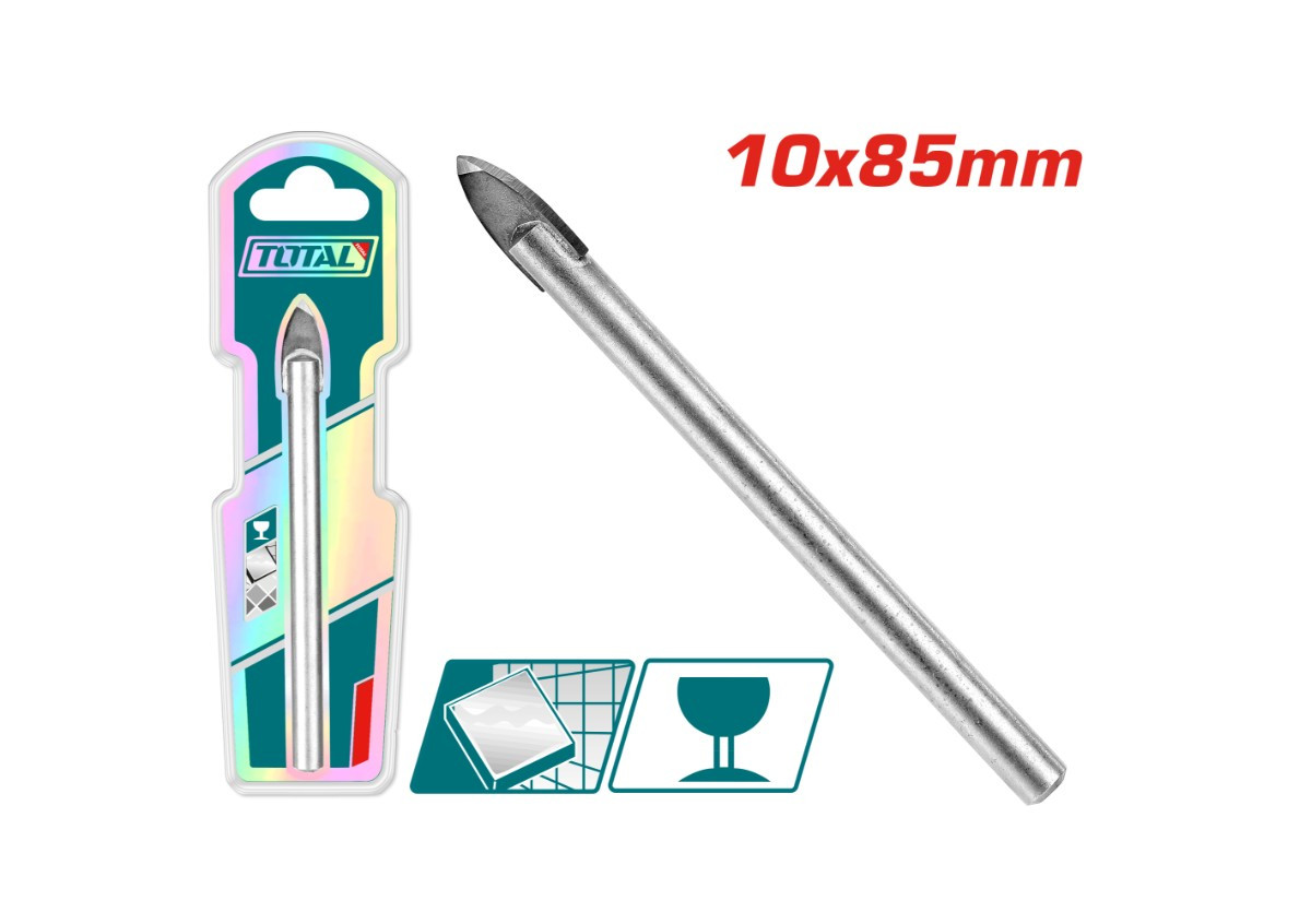 Сверло для плитки и стекла 10X90MM TOTAL TACG101012