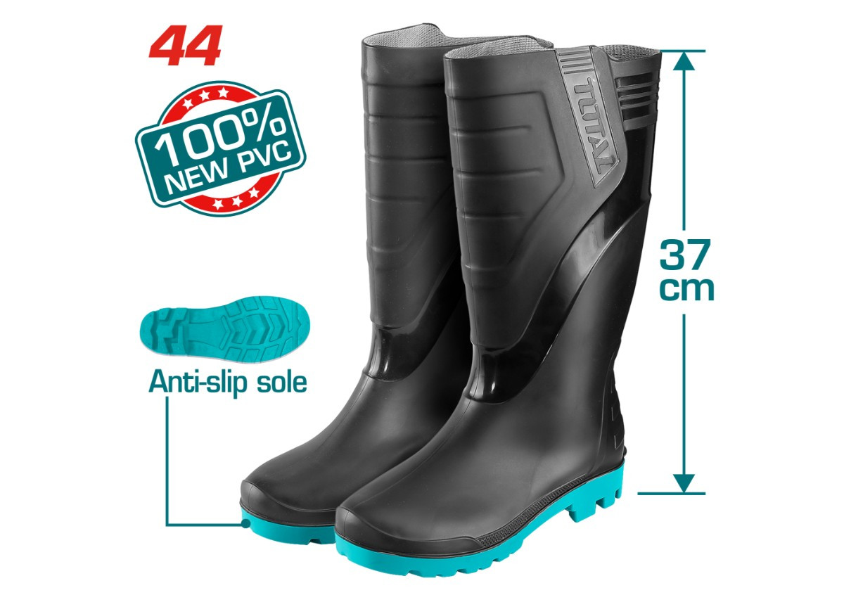 Ռետինե երկարաճիթ կոշիկներ սև N44 TOTAL TSP302LAB.44