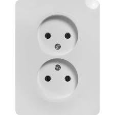 Վարդակ առանց հողանցման 2տեղ սպիտակ (1/6) Lavanda Electrica