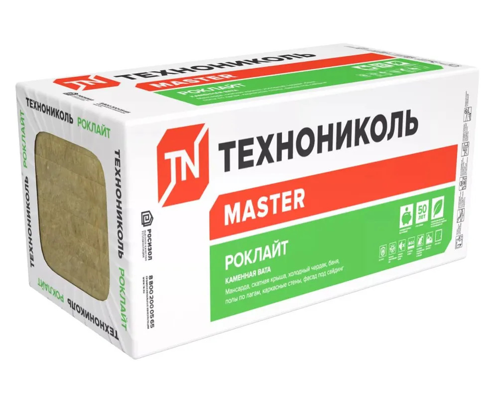 Ջերմամեկուսիչ (մինվատա) 50մմ 8․64մ/ք РОКЛАЙТ ТЕХНОНИКОЛЬ