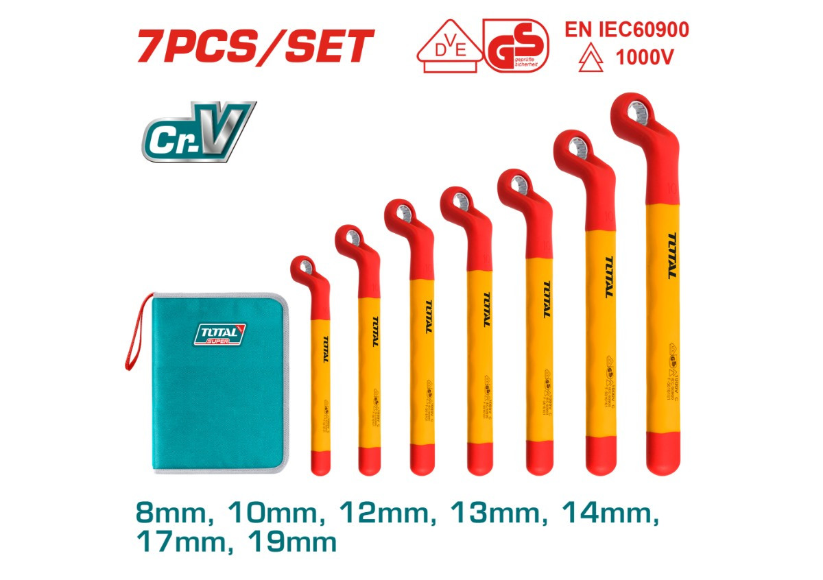 Դիէլեկտրիկ օղակաձև բանալիների հավաքածու  7 կտոր TOTAL THKISPA0702