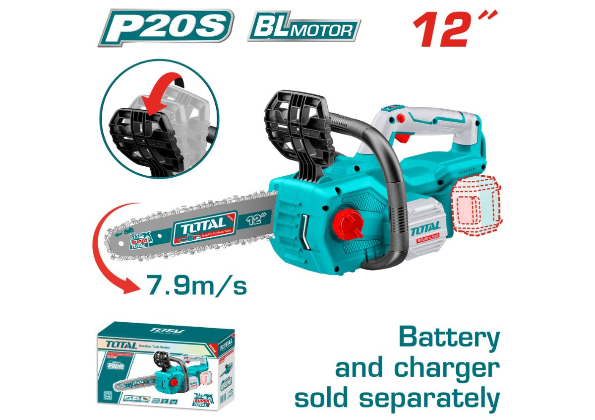 Аккумуляторная электропила / 20 В / 2А - 4А / 900Вт TOTAL TGSLI20128