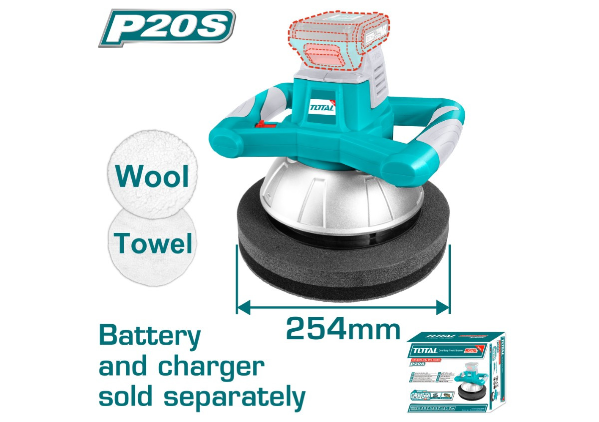Аккумуляторная эксцентриковая шлифовальная машинка 20В TOPLI2001 TOTAL