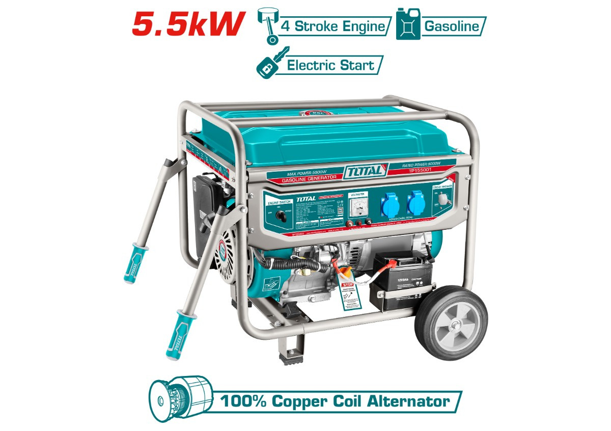 Генератор бензиновый (Стартерам) 5500 Вт TOTAL TP155001