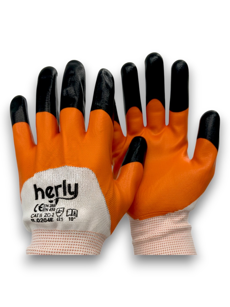 Ձեռնոց աշխ․ լատեքս 10 օրանժ-սև Akfix