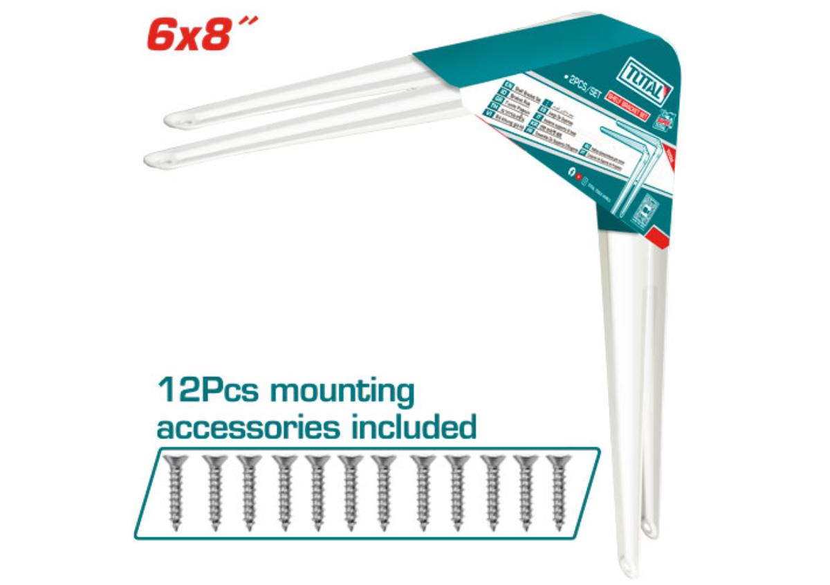 Комплект кронштейнов для полок  6x8” TOTAL TSB10608