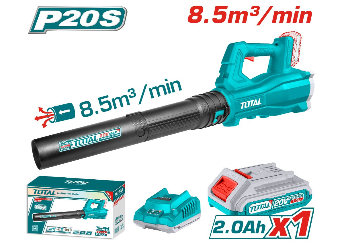 Օդամղիչ (ասպիրատոր) մարտկոցային 20Վ 8.5մ³/ր (մարտկոցով, լիցքավորիչով) TOTAL TABLI203235