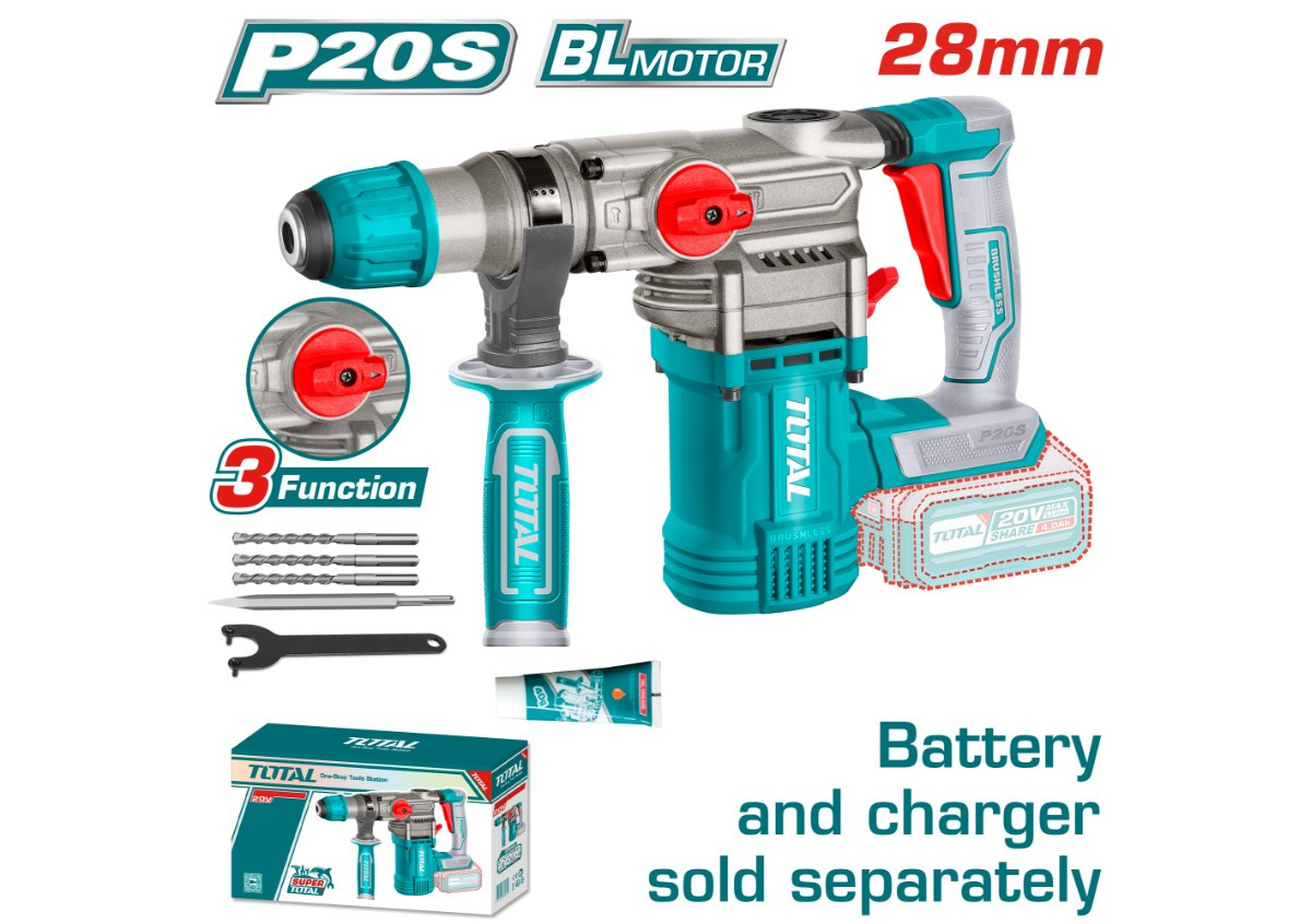 Перфоратор аккумуляторный  20В TRHLI20288 TOTAL