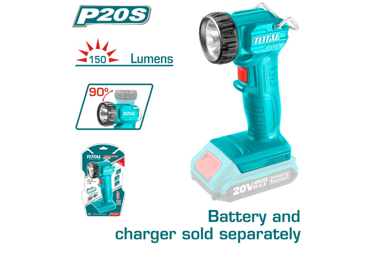 Фонарь с батареей TOTAL TWLI2023