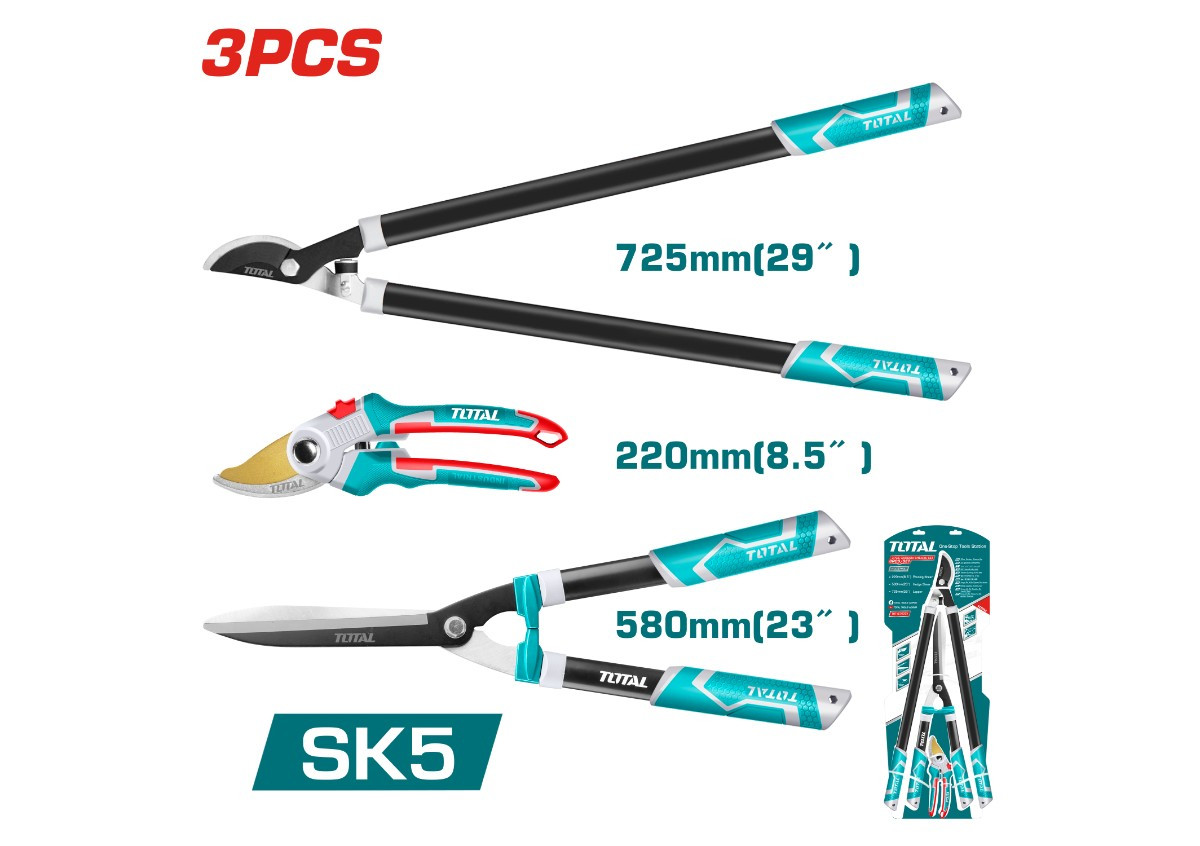 Էտի մկրատների հավաքածու 3 կտոր TOTAL THT1576033