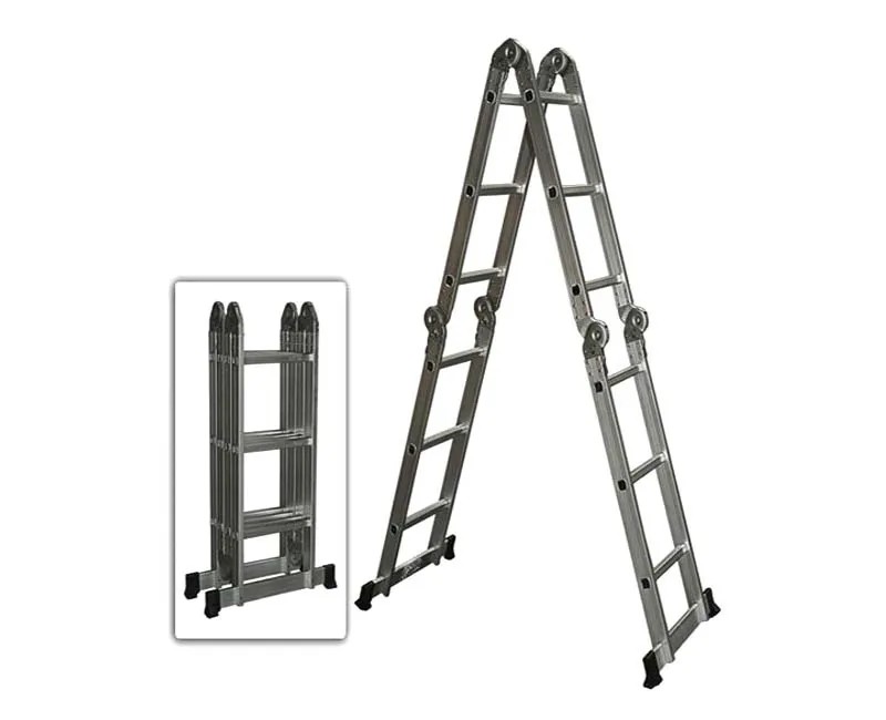 Лестница металлическая алюминиевая 4*3  Dingqi