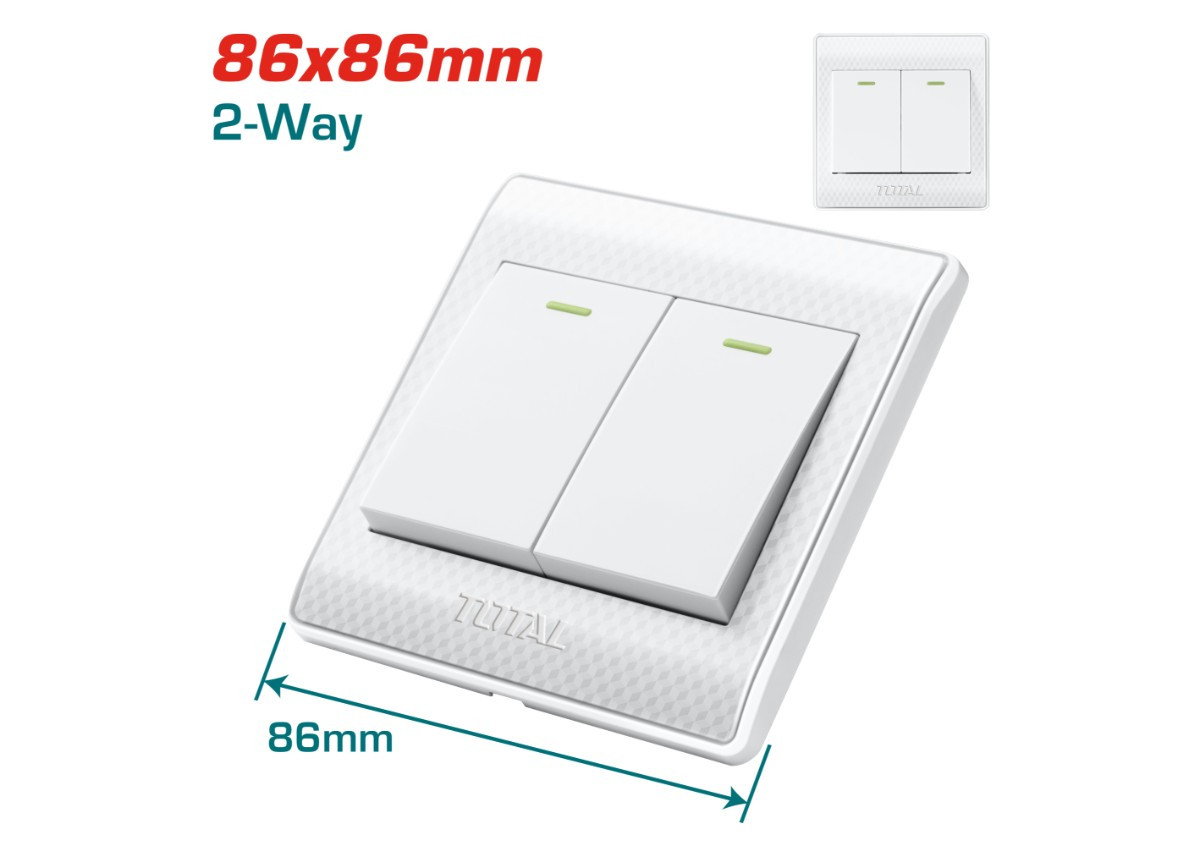 Անջատիչ 2 տեղ 2 ուղի 16A 250V TOTAL THESSH02103