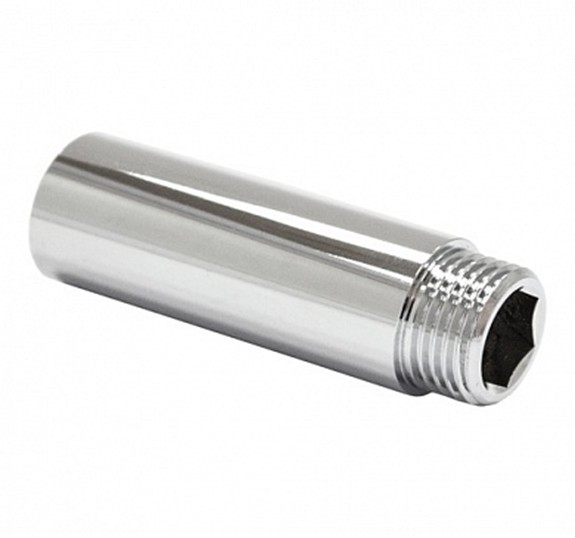 Удлинительный штуцер никелированный 1/2*90 мм DINGQI