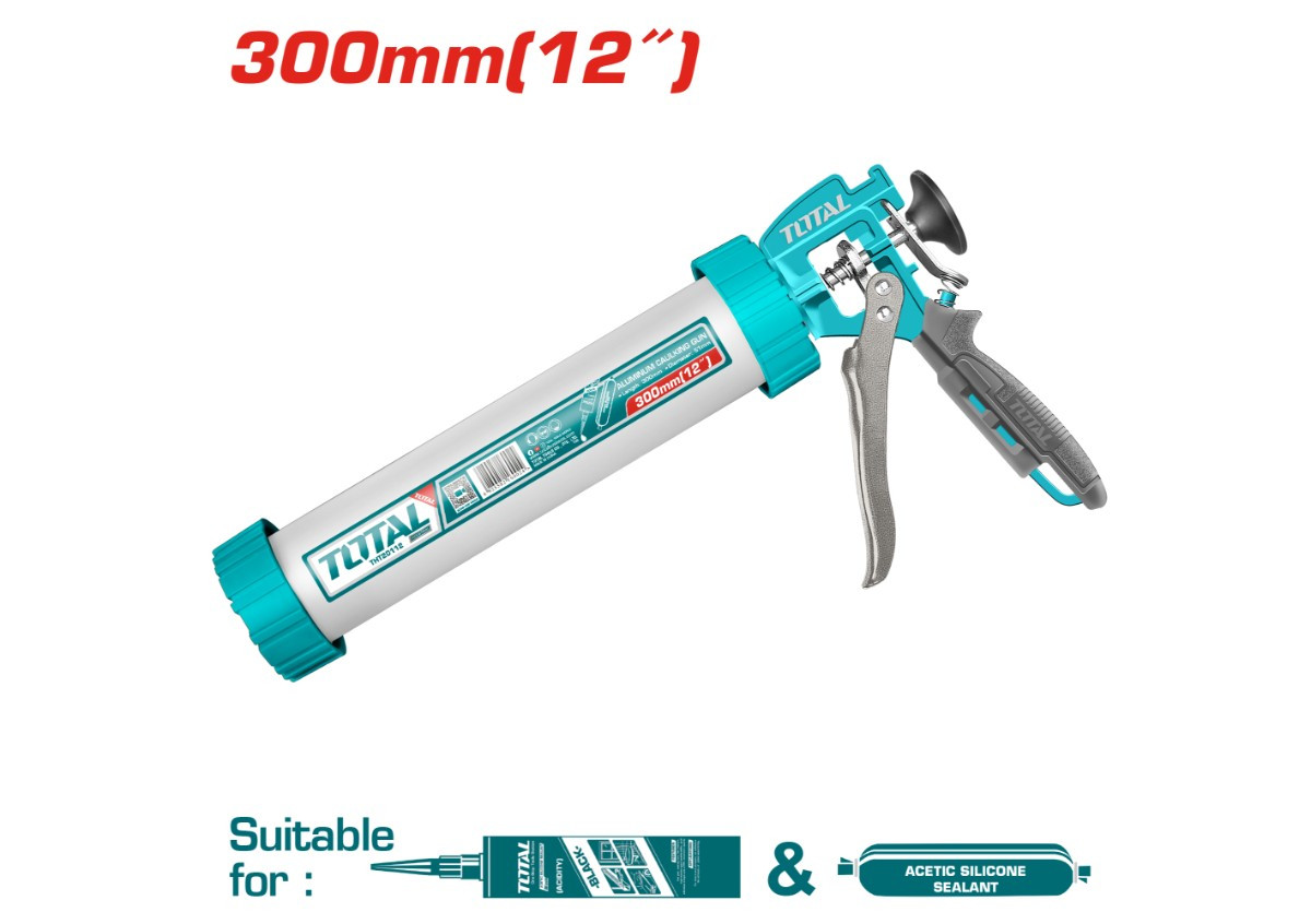 Пистолет для герметика алюминиевый 305мм TOTAL THT20112