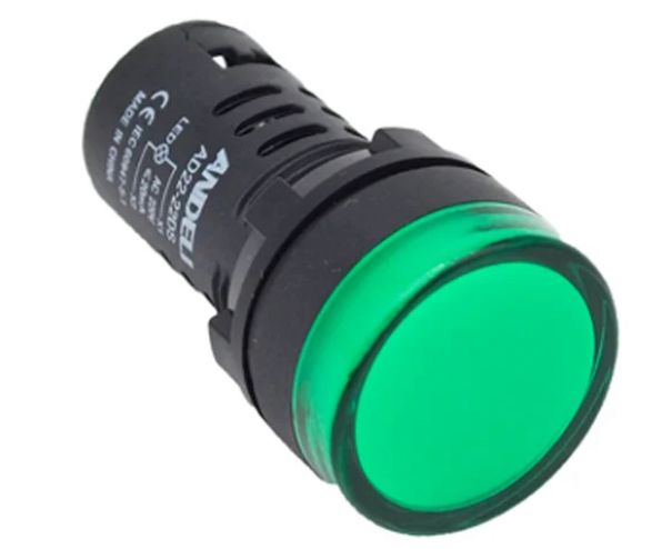 Сигнальная лампа AD16-22DS 24vdc green ANDELI