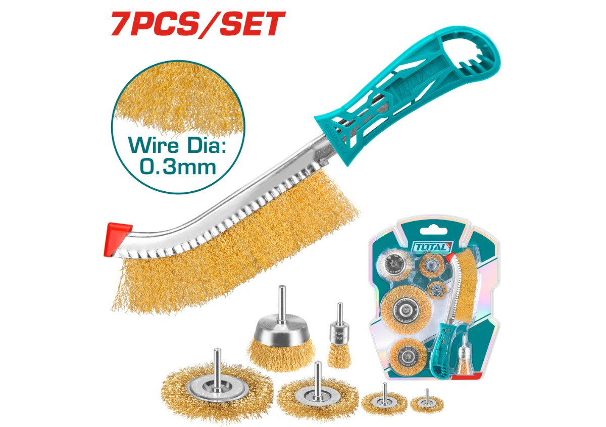 Набор проволочных щеток 7шт TOTAL TAC310071