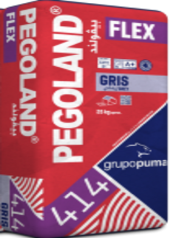 Ցեմենտային սոսինձ էլաստիկ 414 սև/շագանակավուն, 25կգ C2TE S1 PEGOLAND PUMA