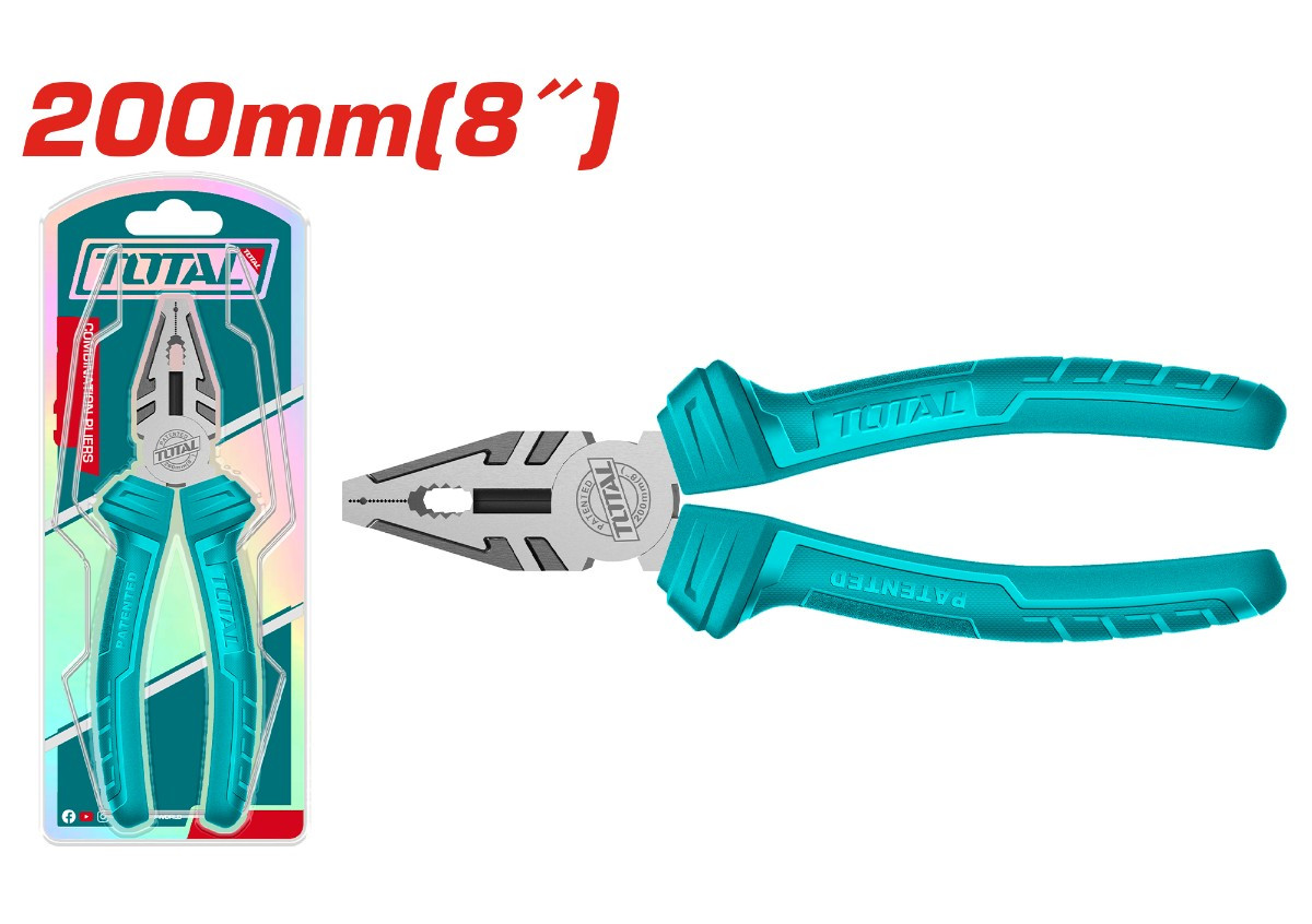 Комбинированные плоскогубцы 200 мм TOTAL THT110812