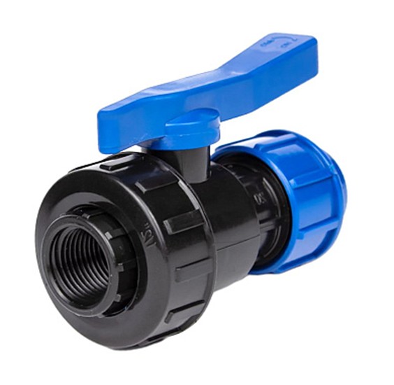 Փական գնդիկավոր PE 20*1/2 F (ներքին) ՄԱՅԵՌ ՊԼԱՍՏ