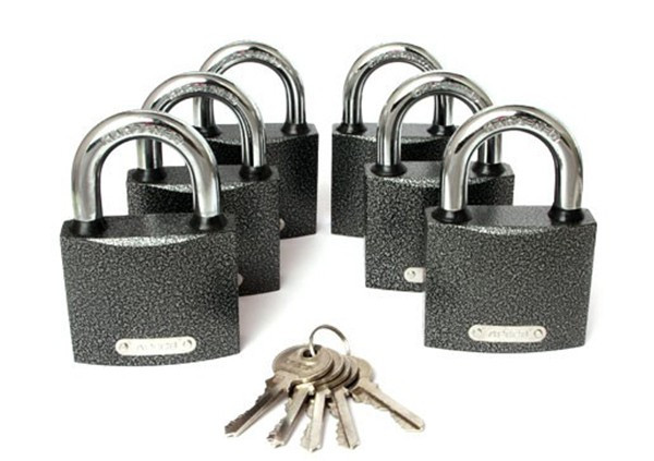 Կողպեք կախովի 6 հատ PD-01-63 (6Locks+5Keys) 00011651 Apecs