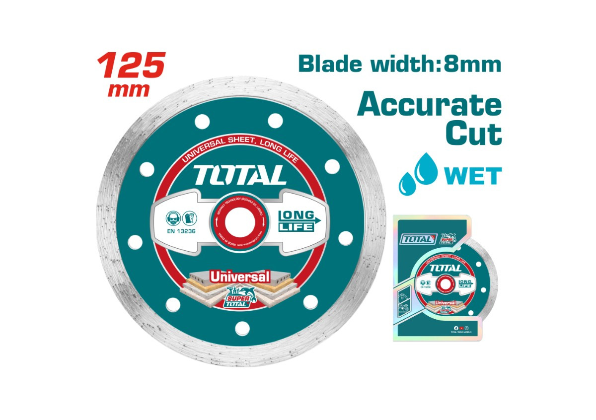 Ալմաստե սկավառակ խոնավ 125մմx22․2մմ TOTAL TAC2121253