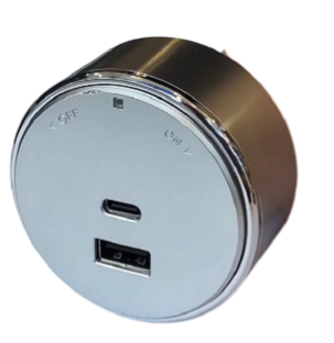 USB A+C շարժուղու 12W արծաթագույն (1/20/120) Lavanda Electrica