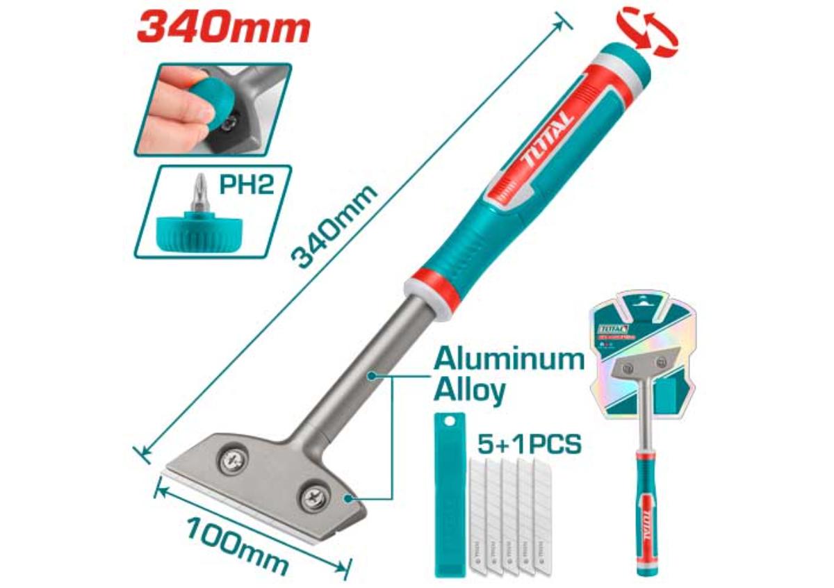 Скребок металлический 340мм TOTAL TGS3088